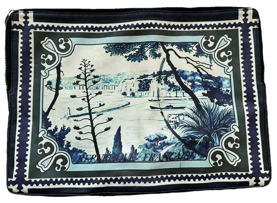 Leather Clutch Bag Mary Katrantzou