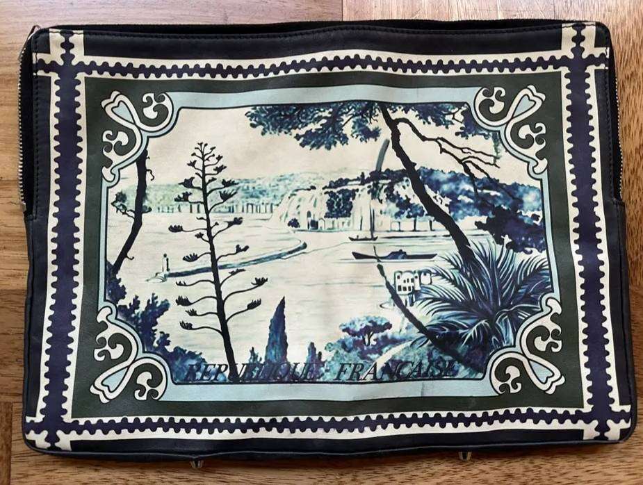 Leather Clutch Bag Mary Katrantzou