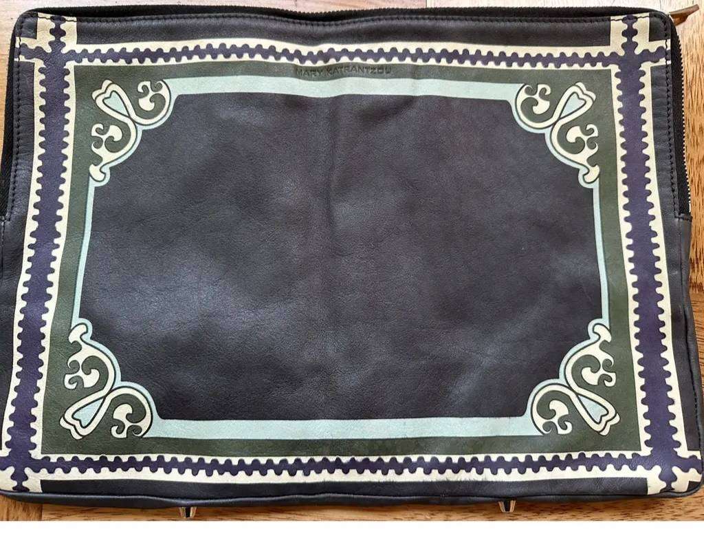 Leather Clutch Bag Mary Katrantzou