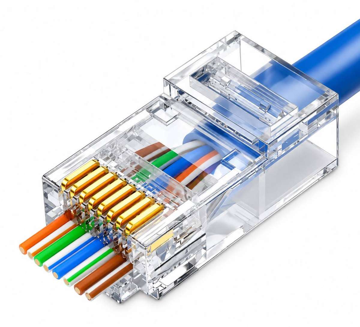 Cat6 pass through 100pcs pack