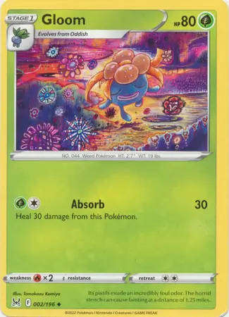 Pokemon Card - Gloom 002/196 - Uncommon - Lost Origin - NM