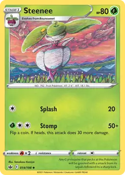 Pokemon Card - Steenee 014/198 - Uncommon - Chilling Reign - NM