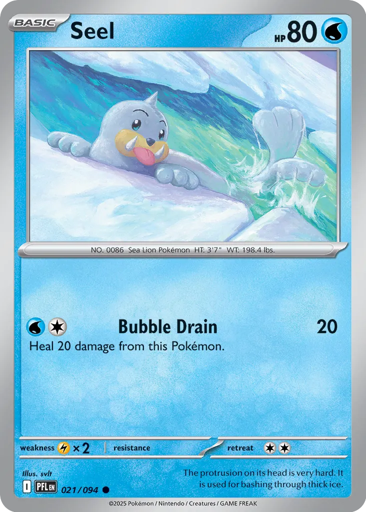 Pokemon Card - Seel 021/094 - Common - Phantasmal Flames - NM