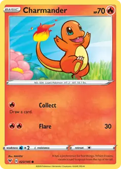 Pokemon Card - Charmander 023/185 - Common - Vivid Voltage - NM