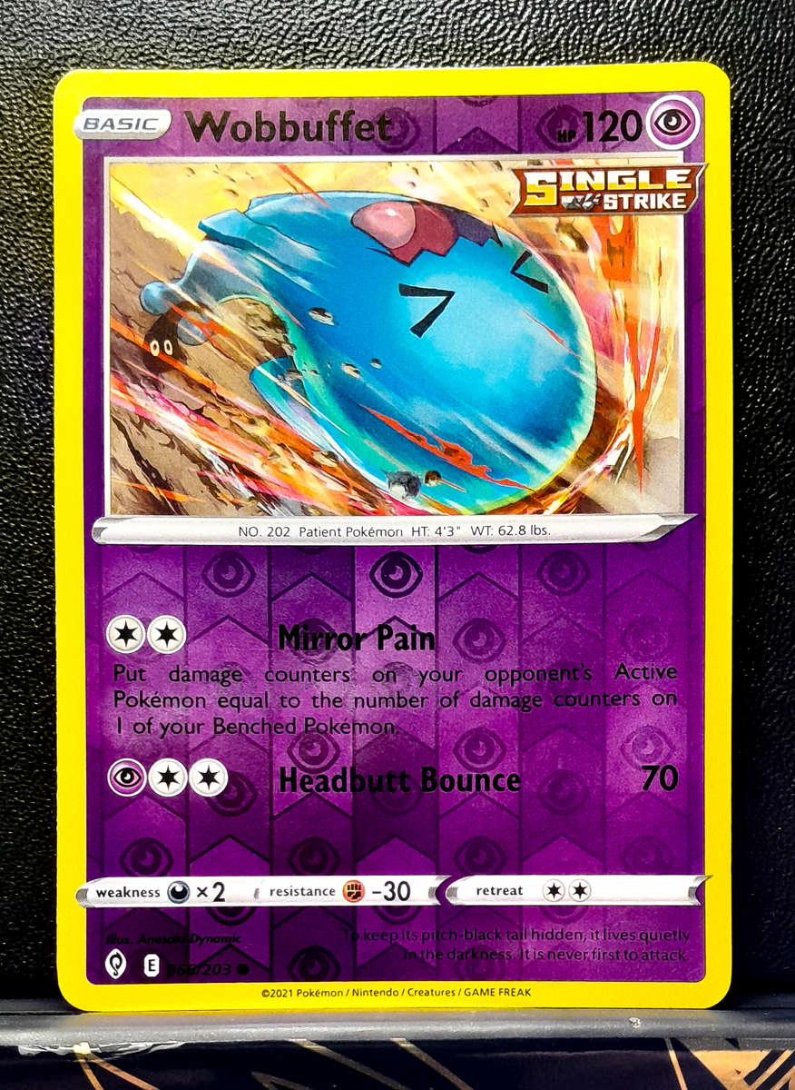 Pokemon Cards - Wobbuffet 069/203 - Reverse Holo - Sword & Shield Evolving Skies NM