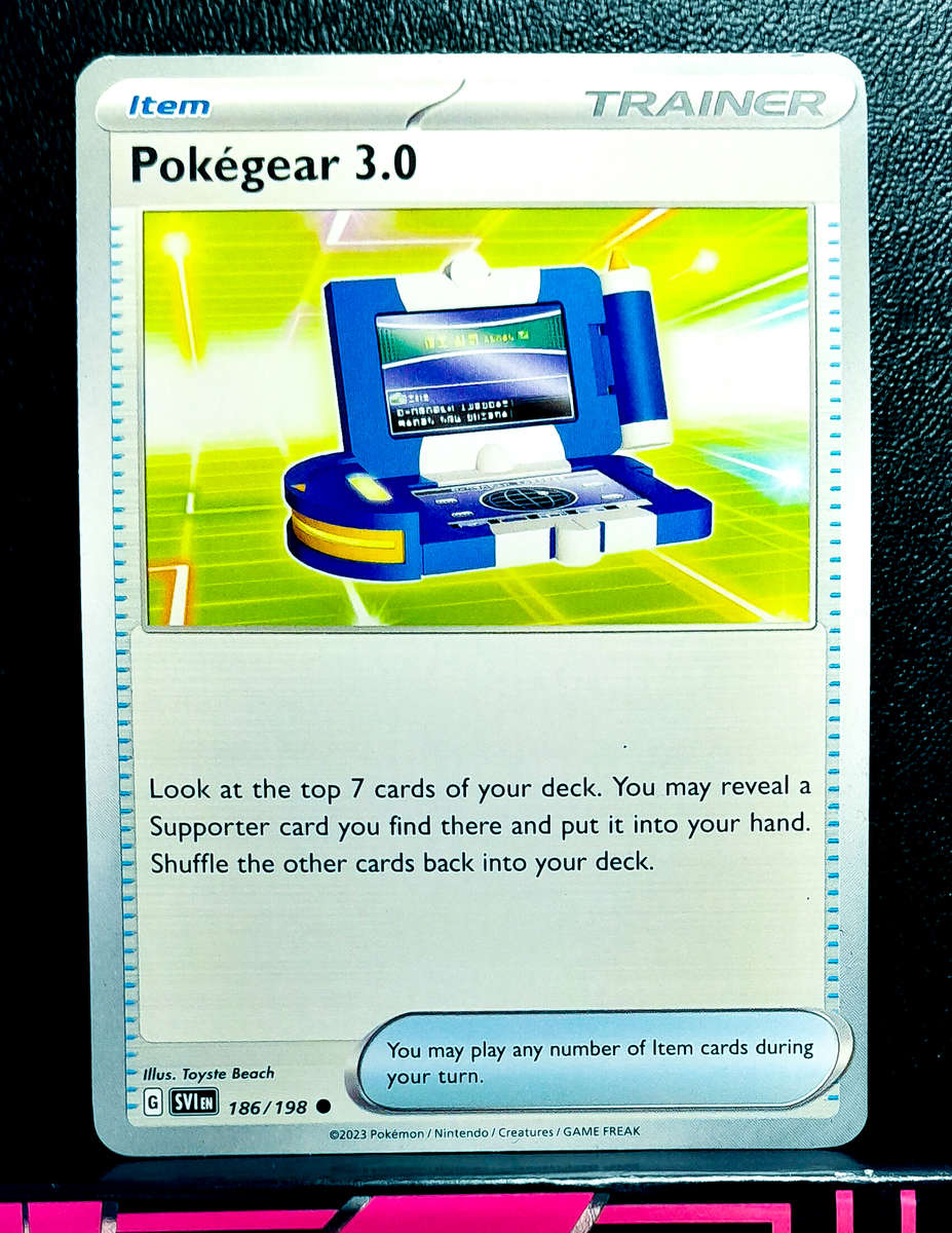 Pokemon Card - Pokegear 3.0 186/198 - Trainer - Scarlett & Violet Base Set