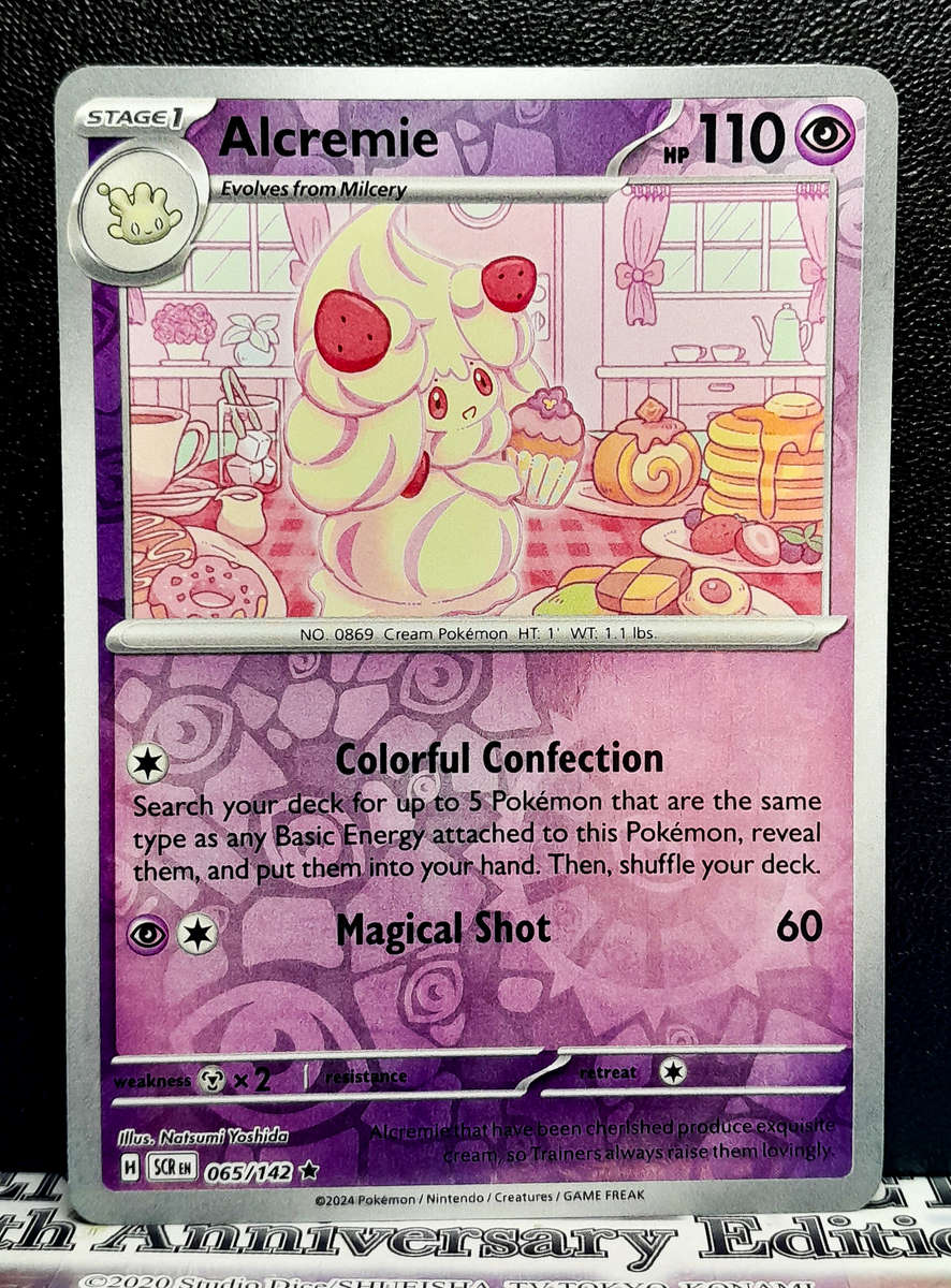 Pokemon Card - Alcremie 065/142 - Reverse Holofoil Rare - Stellar Crown NM