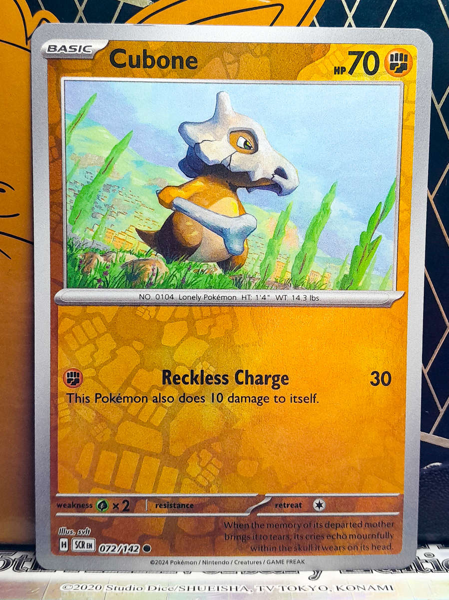 Pokemon Card - Cubone 072/142 - Reverse Holofoil - Stellar Crown NM