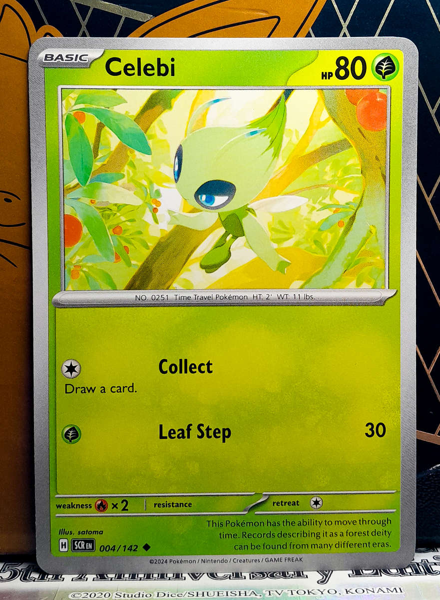 Pokemon Card - Celebi 004/142 - Uncommon - Stellar Crown NM