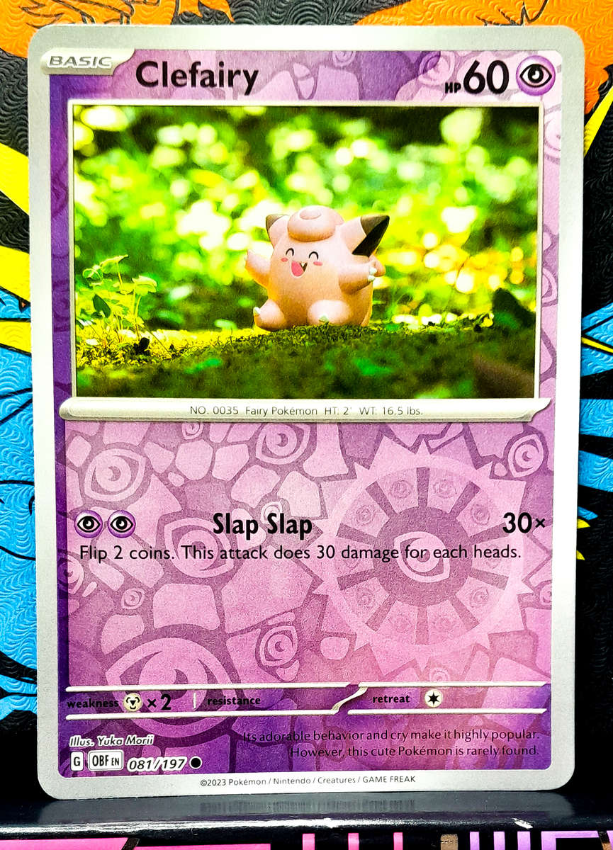Pokemon Cards - Clefairy 081/197 - Reverse Holofoil - Obsidian Flames