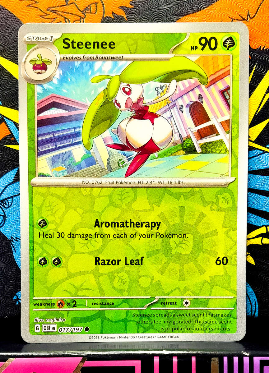 Pokemon Cards - Steenee 017/197 - Reverse Holofoil - Obsidian Flames