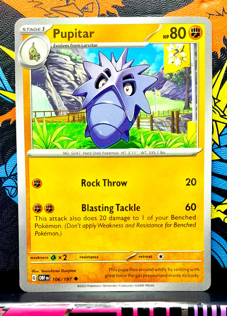 Pokemon Cards - Pupitar 106/197 - Obsidian Flames