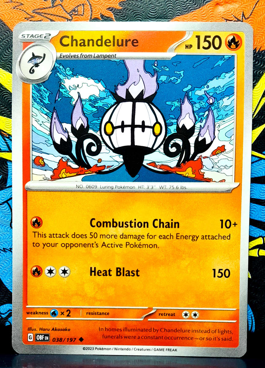 Pokemon Cards - Chandelure 038/197 - Obsidian Flames