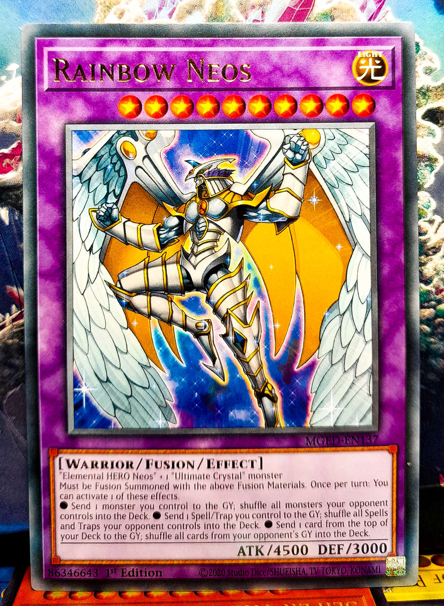 Yu-Gi-Oh! Card - Rainbow Neos - Rare - MGED-EN137 - NM
