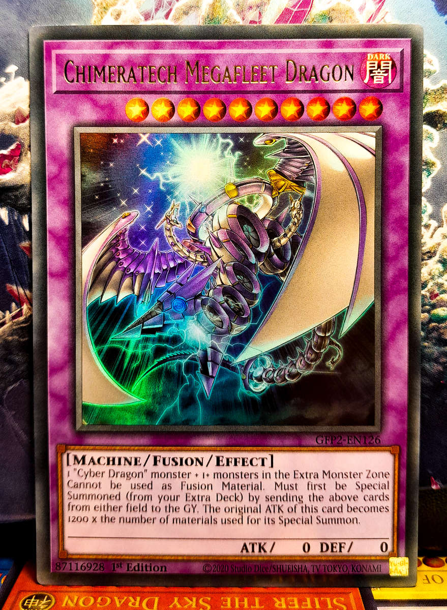 Yu-Gi-Oh! Card - Chimeratech Megafleet Dragon - 1st Edition  - Ultra Rare Holo - GFP2-EN126 - NM