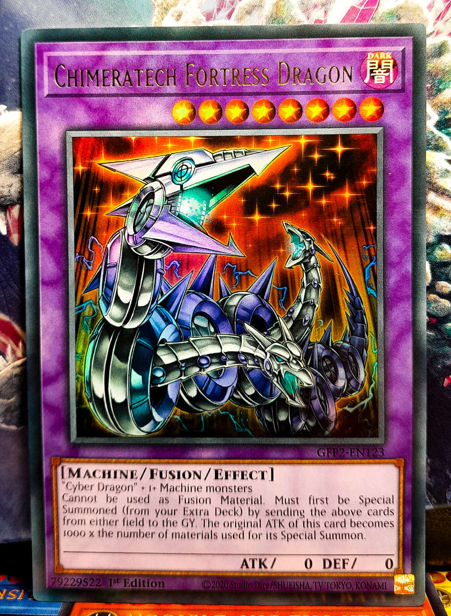 Yu-Gi-Oh! Card - Chimeratech Fortress Dragon - 1st Edition  - Ultra Rare Holo - GFP2-EN123 - NM