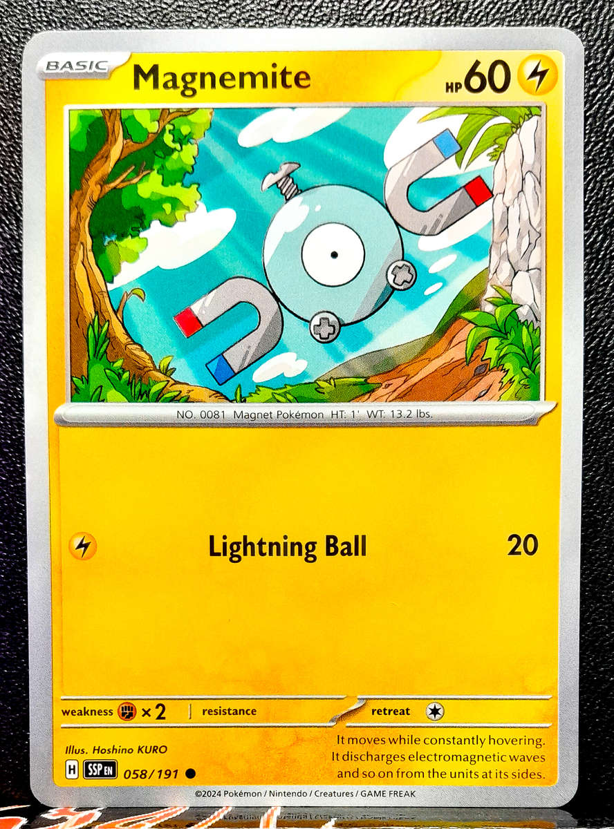 Pokemon Card - Magnemite 058/191- Common - Surging Sparks NM