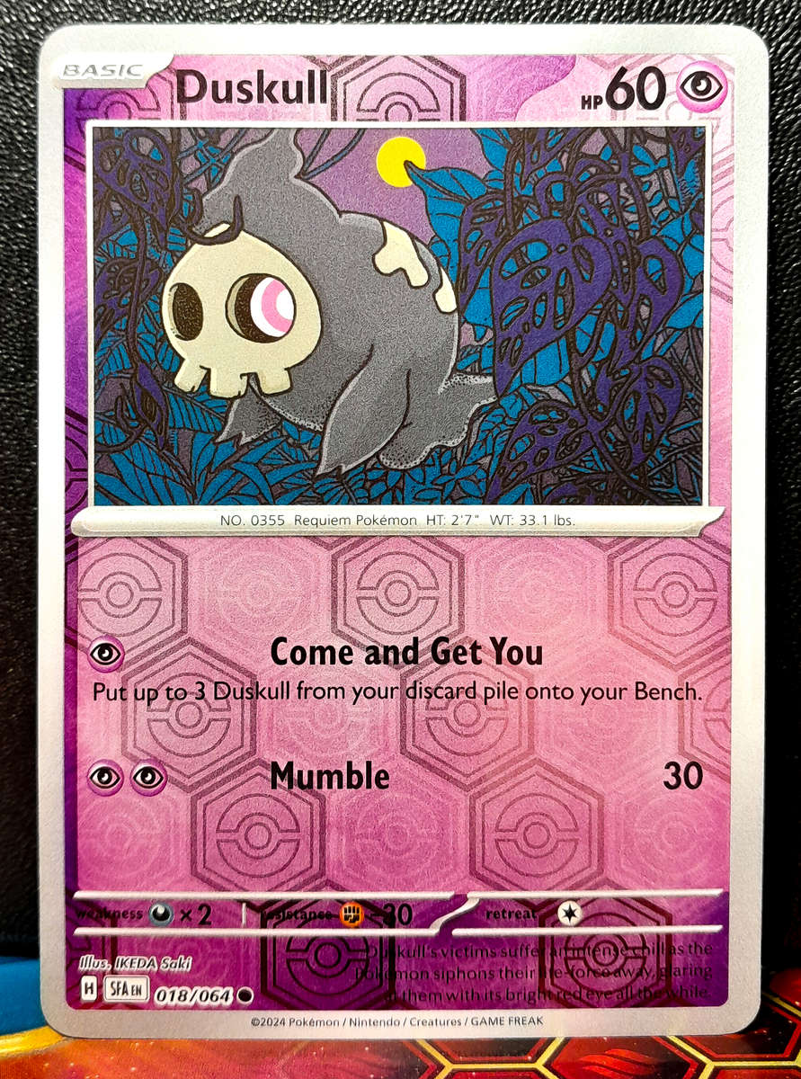 Pokemon Card - Duskull 018/064 - Reverse Holofoil - Shrouded Fable NM