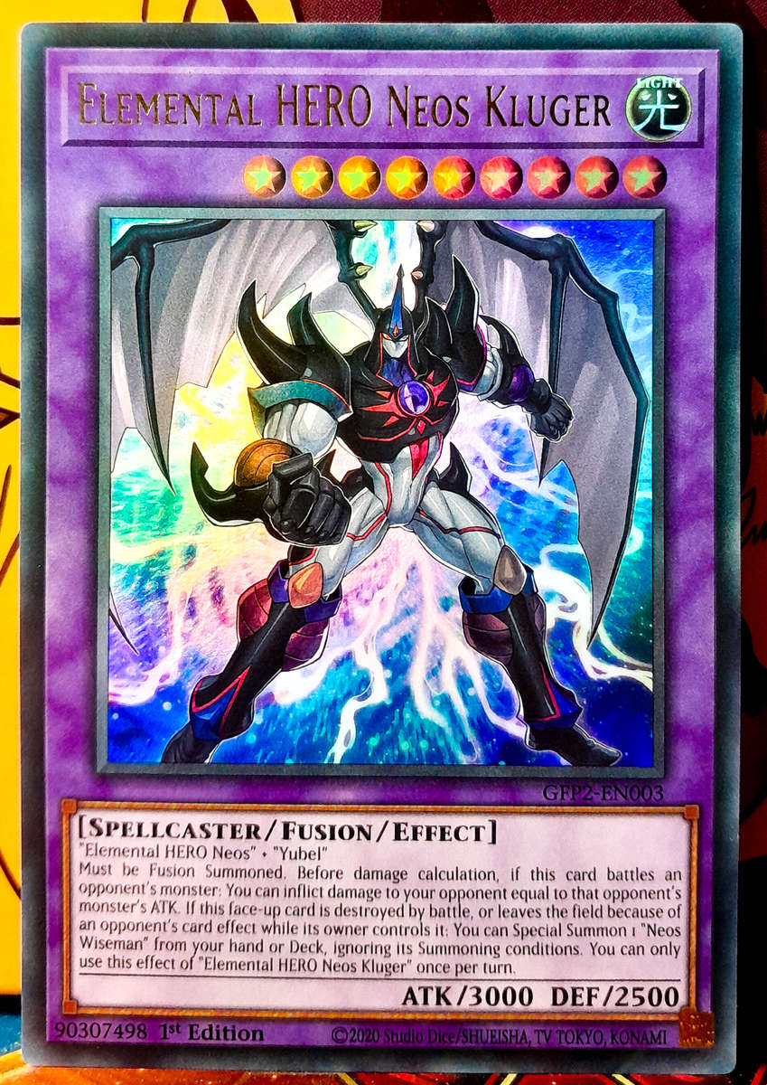 Yu-Gi-Oh! Card - Elemental HERO Neo Kluger  - 1st Edition  - Ultra Rare Holo - GFP2-EN003 - NM