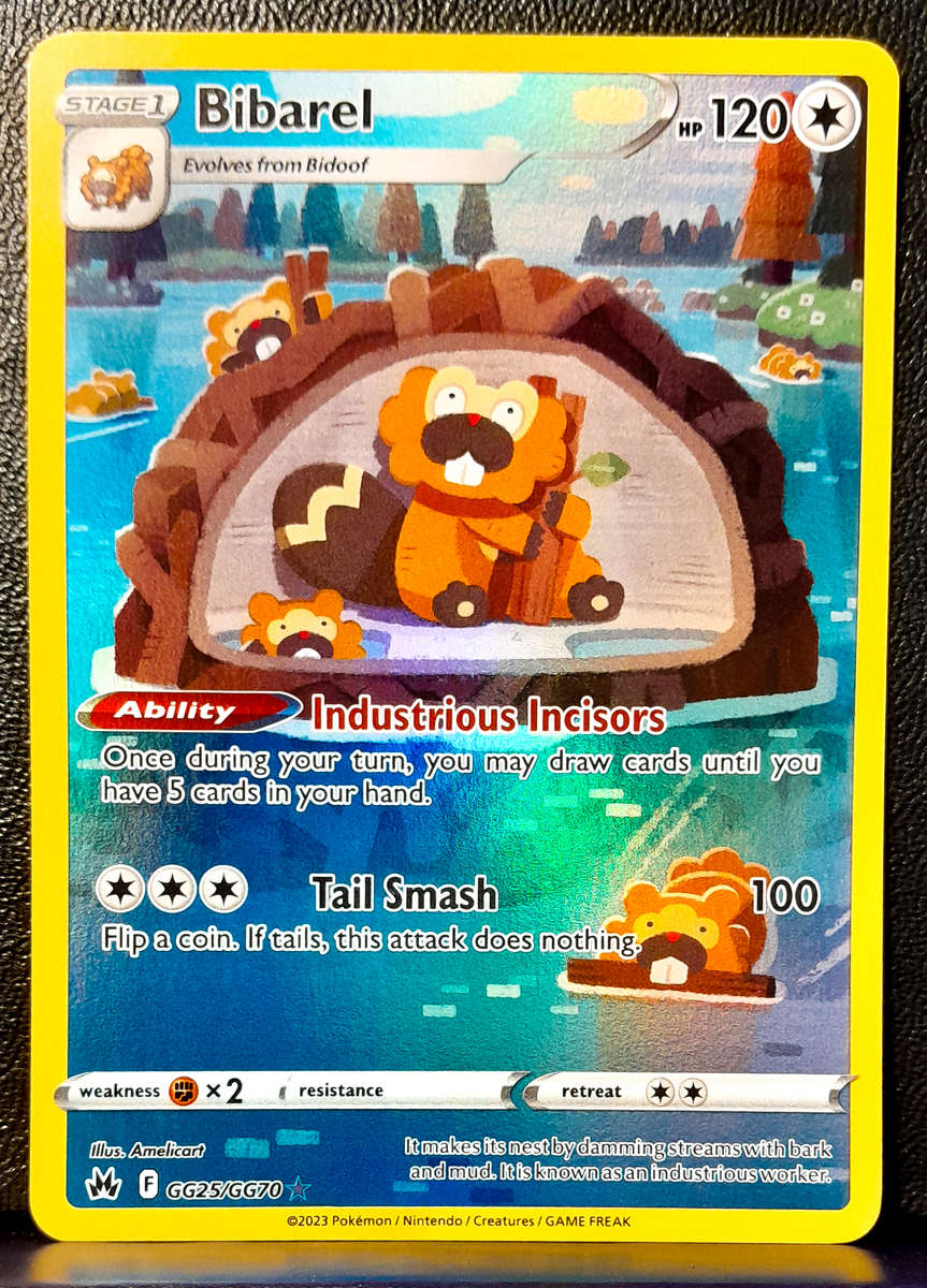 Pokemon Card - Bibarel GG25/GG70 - Galarian Gallery - Illustraition Rare - Crown Zenith NM