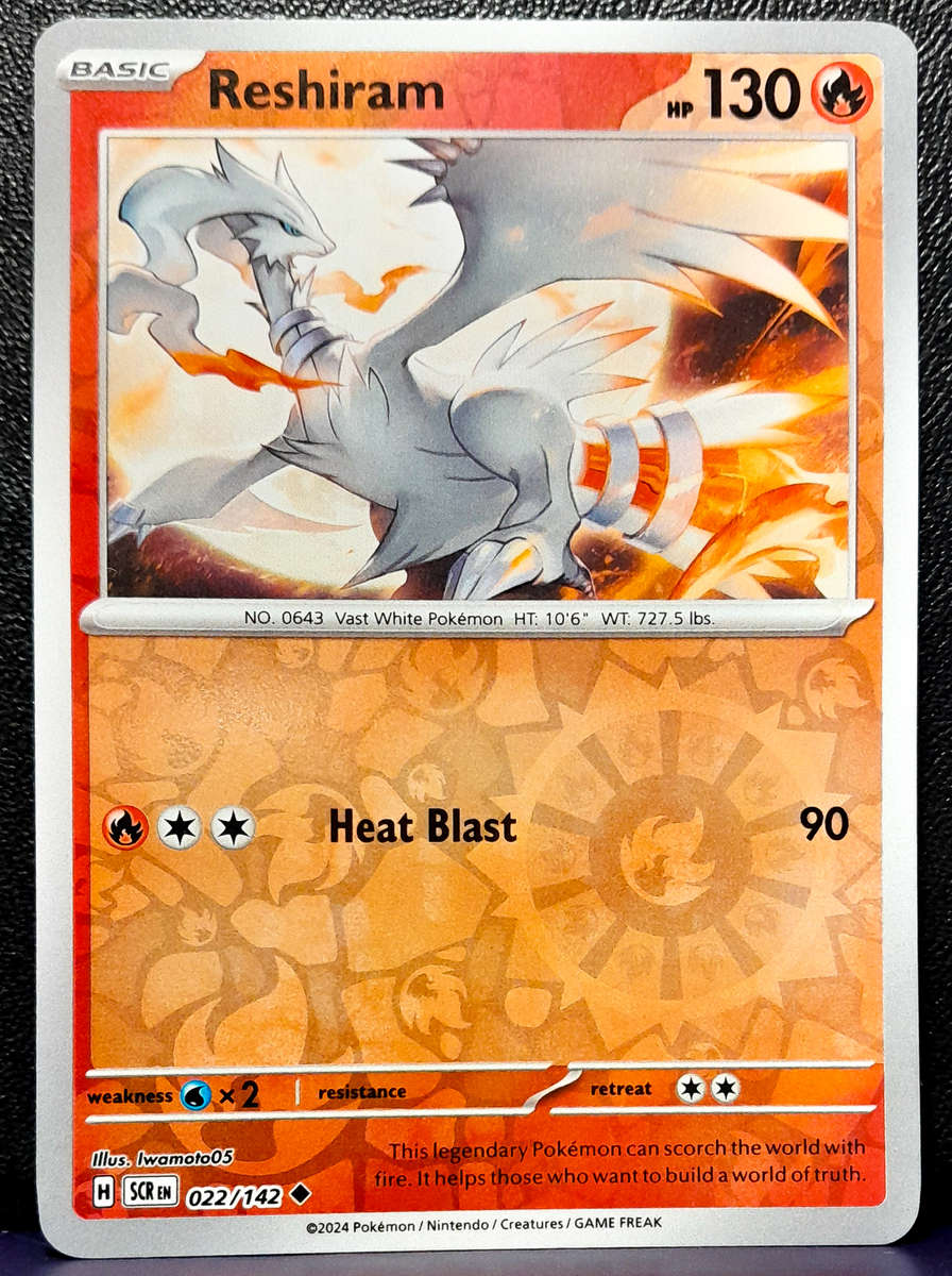 Pokemon Card - Reshiram 022/142 - Reverse Holofoil - Stellar Crown