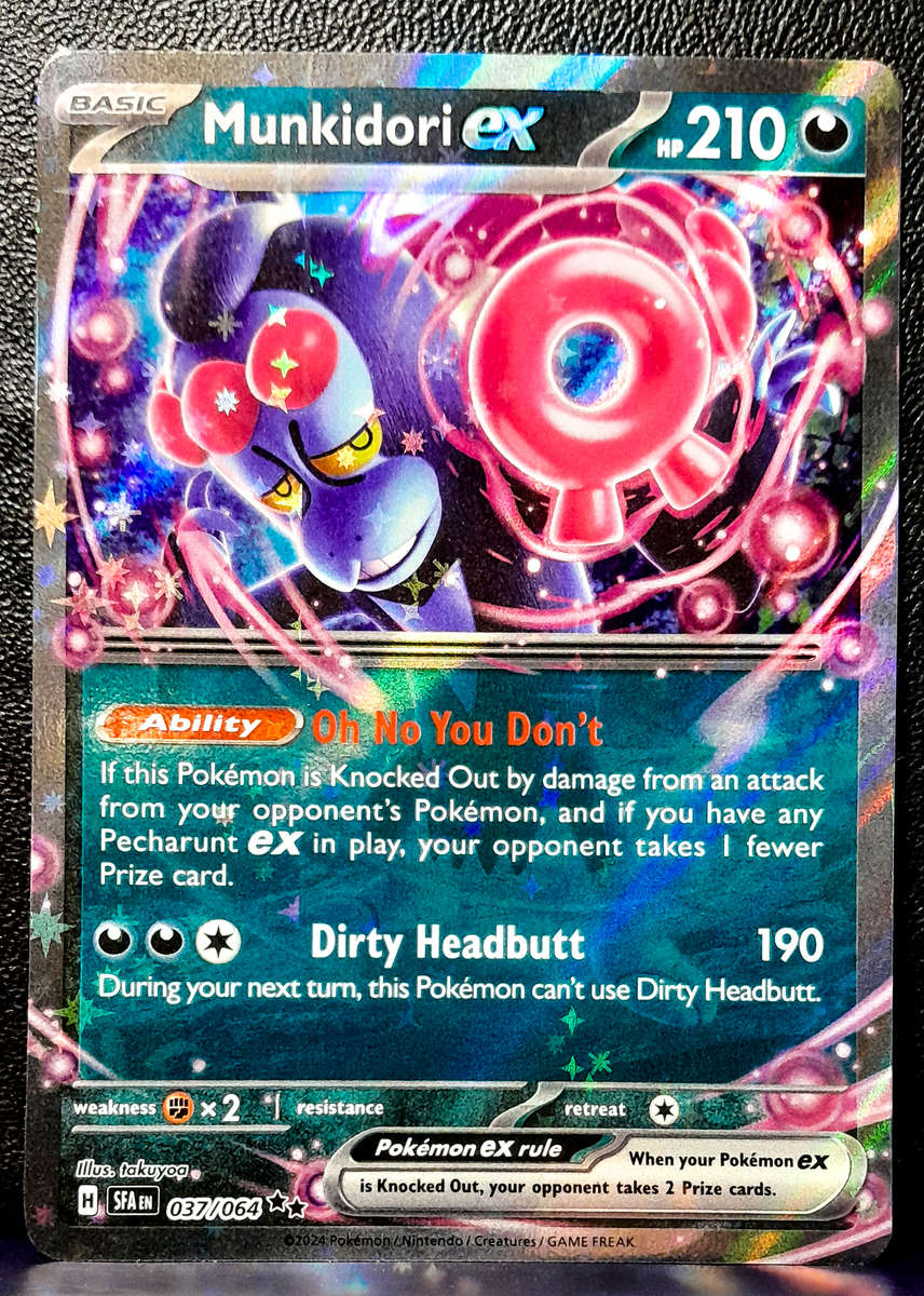 Pokemon Card - Munkidori EX 037/064 - Holofoil Double Rare - Shrouded Fable NM