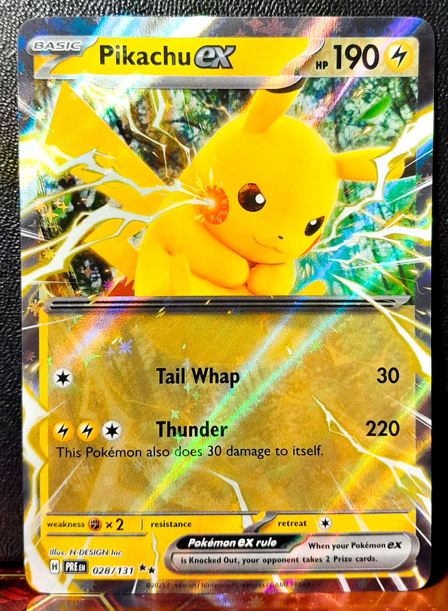 Pokemon Card - Pikachu EX 028/131 - Holofoil Double Rare - Prismatic Evolutions  NM