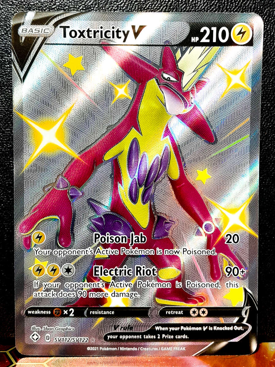 Pokemon Card - Toxtricity SV112/SV122 - Shiny Vault - Textured Holofoil - NM