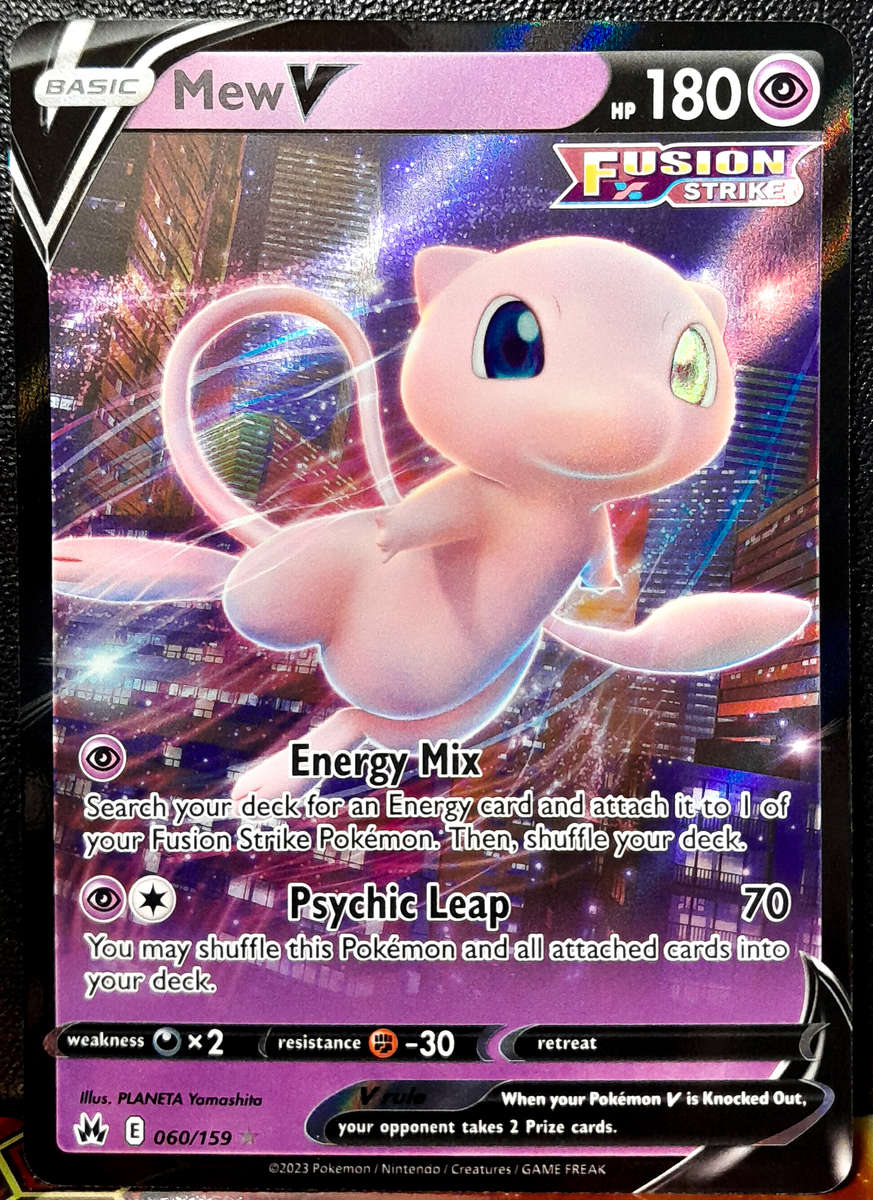 Pokemon Card - Mew V 060/159 - Holofoil Rare - Crown Zenith NM
