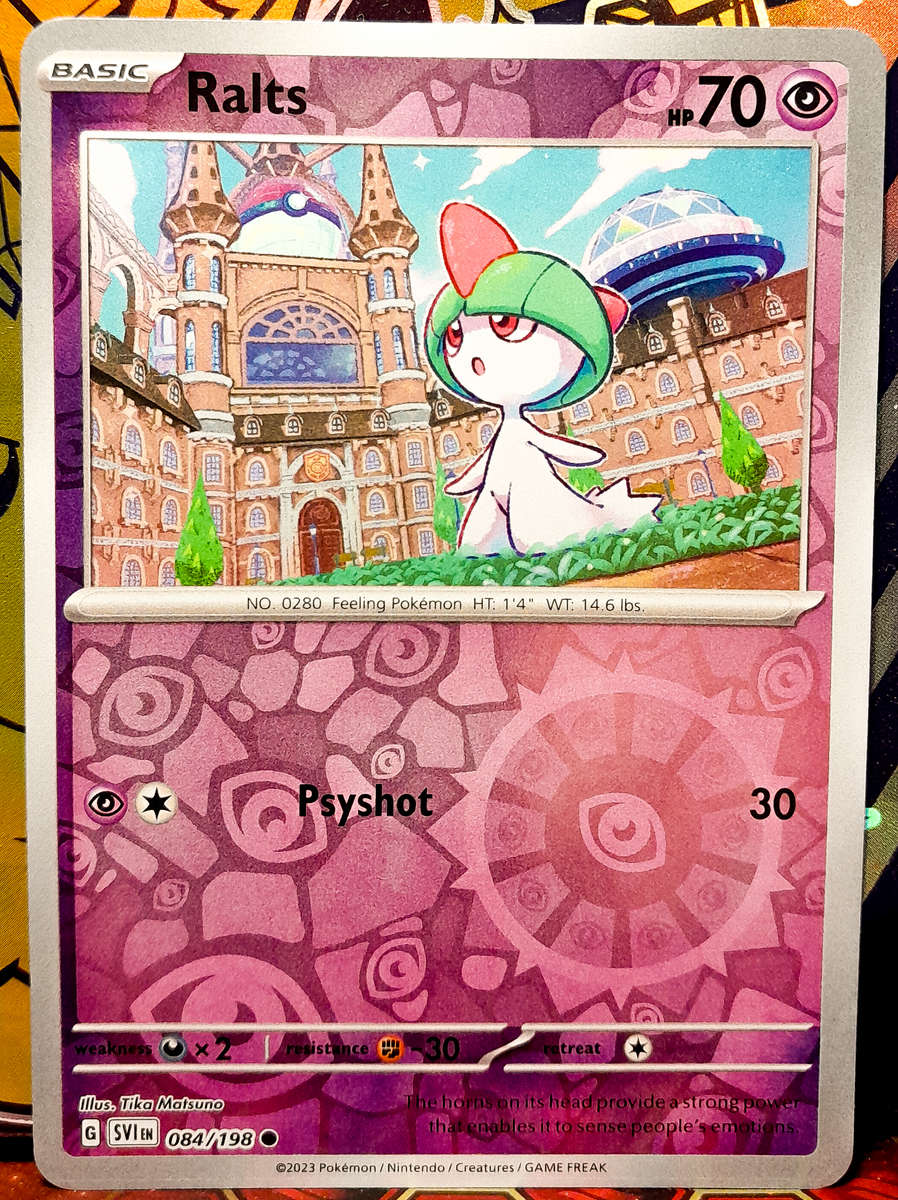 Pokemon Cards - Ralts 084/198 - Reverse Holofoil - Scarlet & Violet Base Set - NM