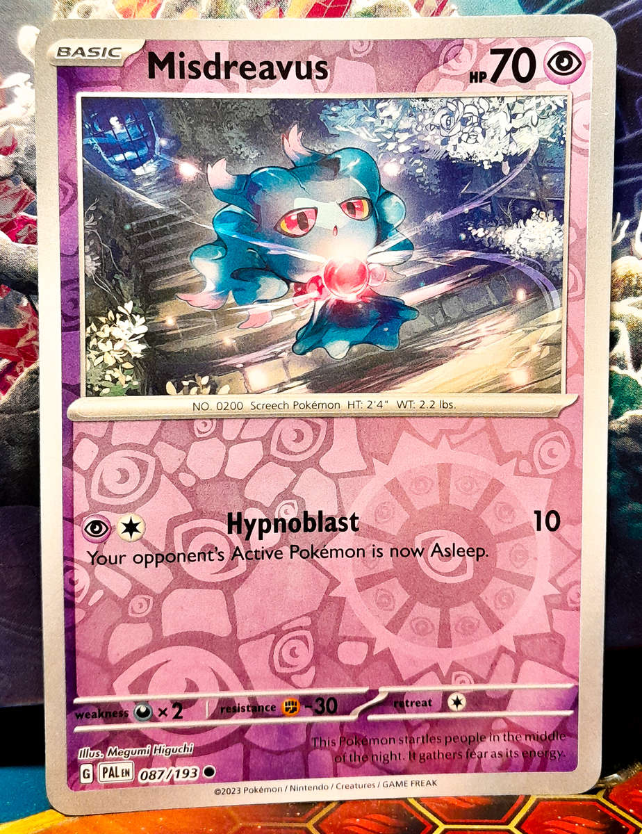 Pokemon Card - Misdreavus 087/193 - Reverse Holo - Paldea Evolved NM