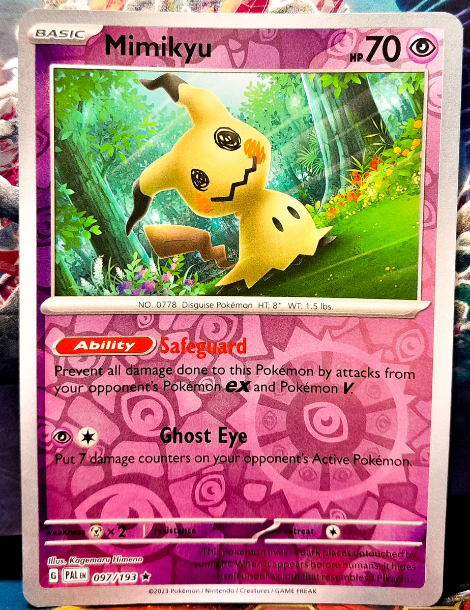 Pokemon Card - Mimikyu 097/193 - Reverse Holo - Paldea Evolved NM