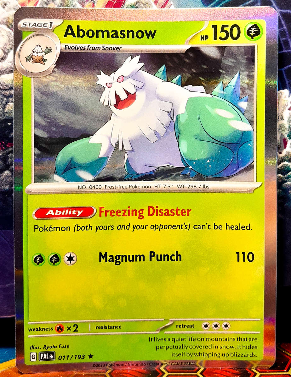 Pokemon Card - Abomasnow 011/193 - Holo RARE - Paldea Evolved NM