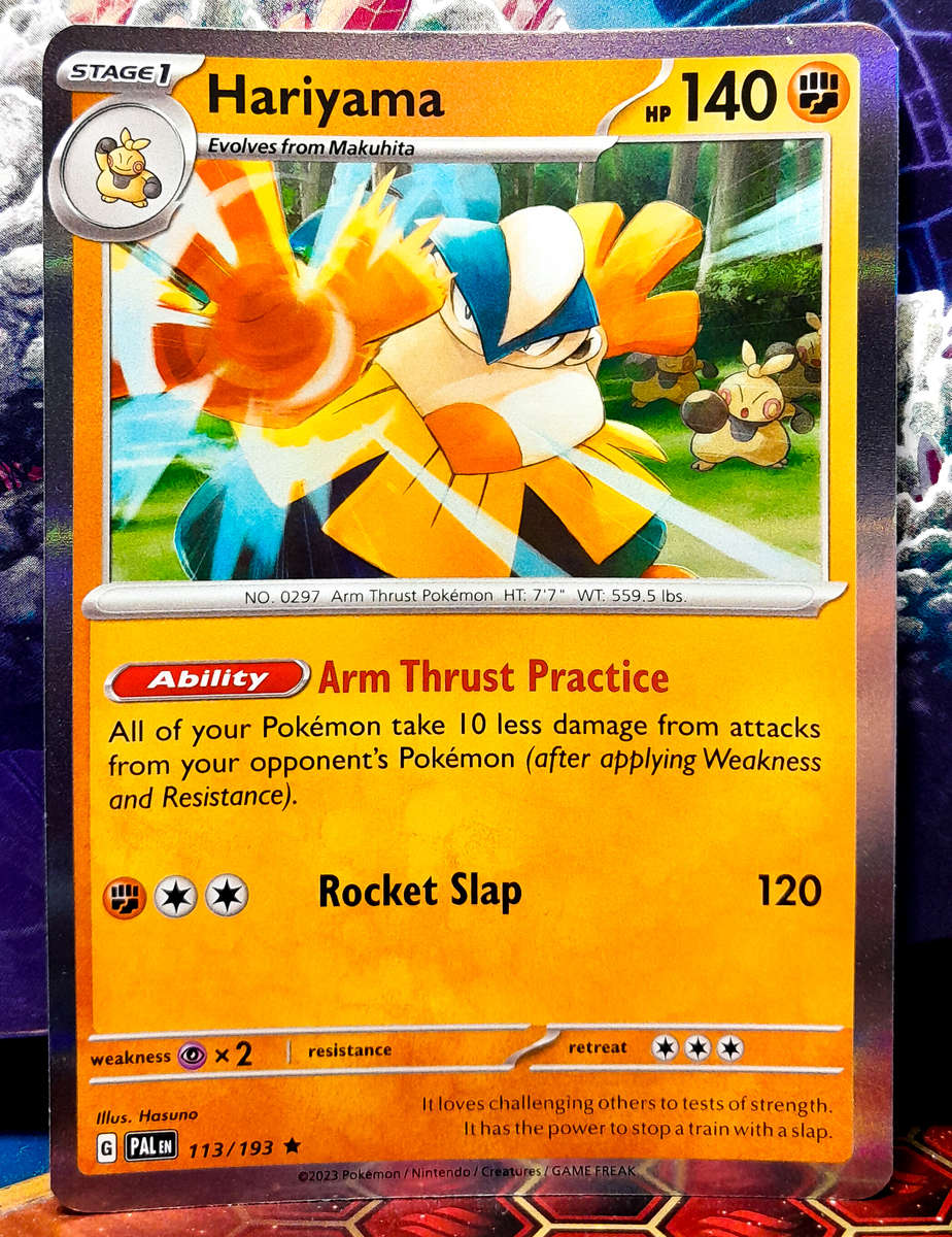 Pokemon Card - Hariyama 113/193 - Holo RARE - Paldea Evolved NM