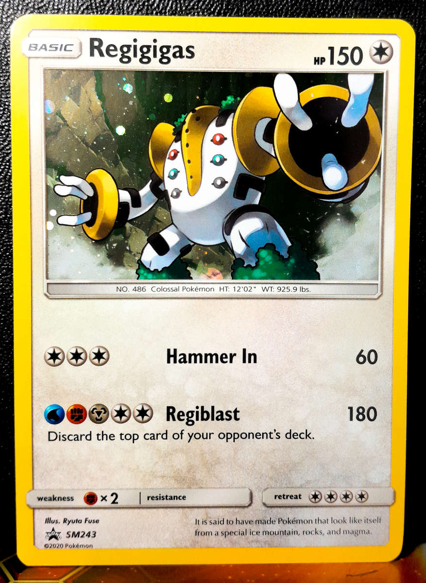 Pokemon Card - Regigigas SWSH243 - Cosmo Holofoil - Black star Promo NM