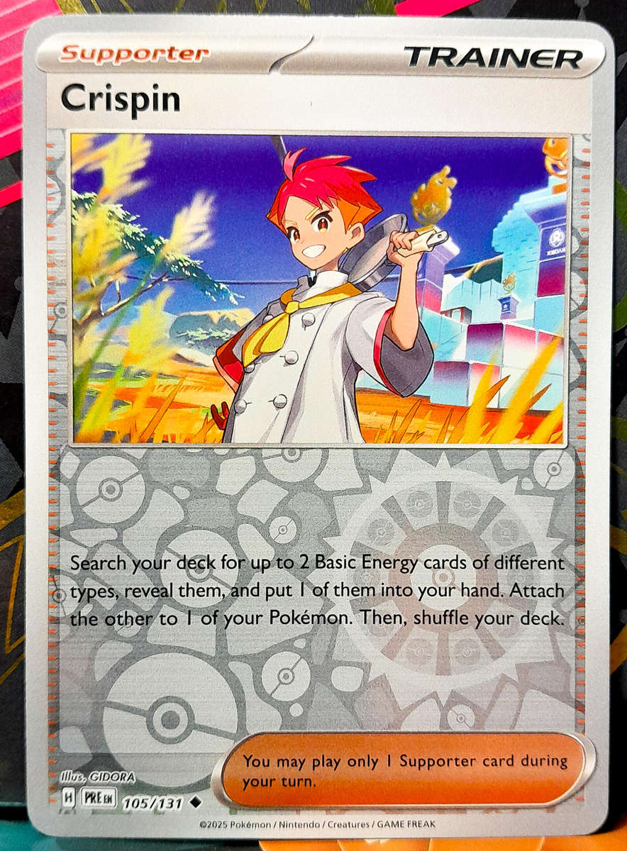 Pokemon Card - Crispin 105/131 - Reverse Holo Trainer - Prismatic Evolutions  NM