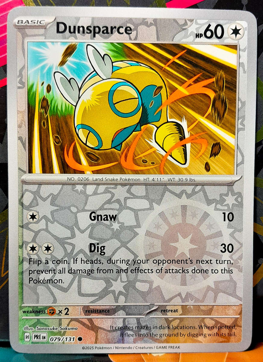 Pokemon Card - Dunsparce 079/131 - Reverse Holofoil - Prismatic Evolutions  NM