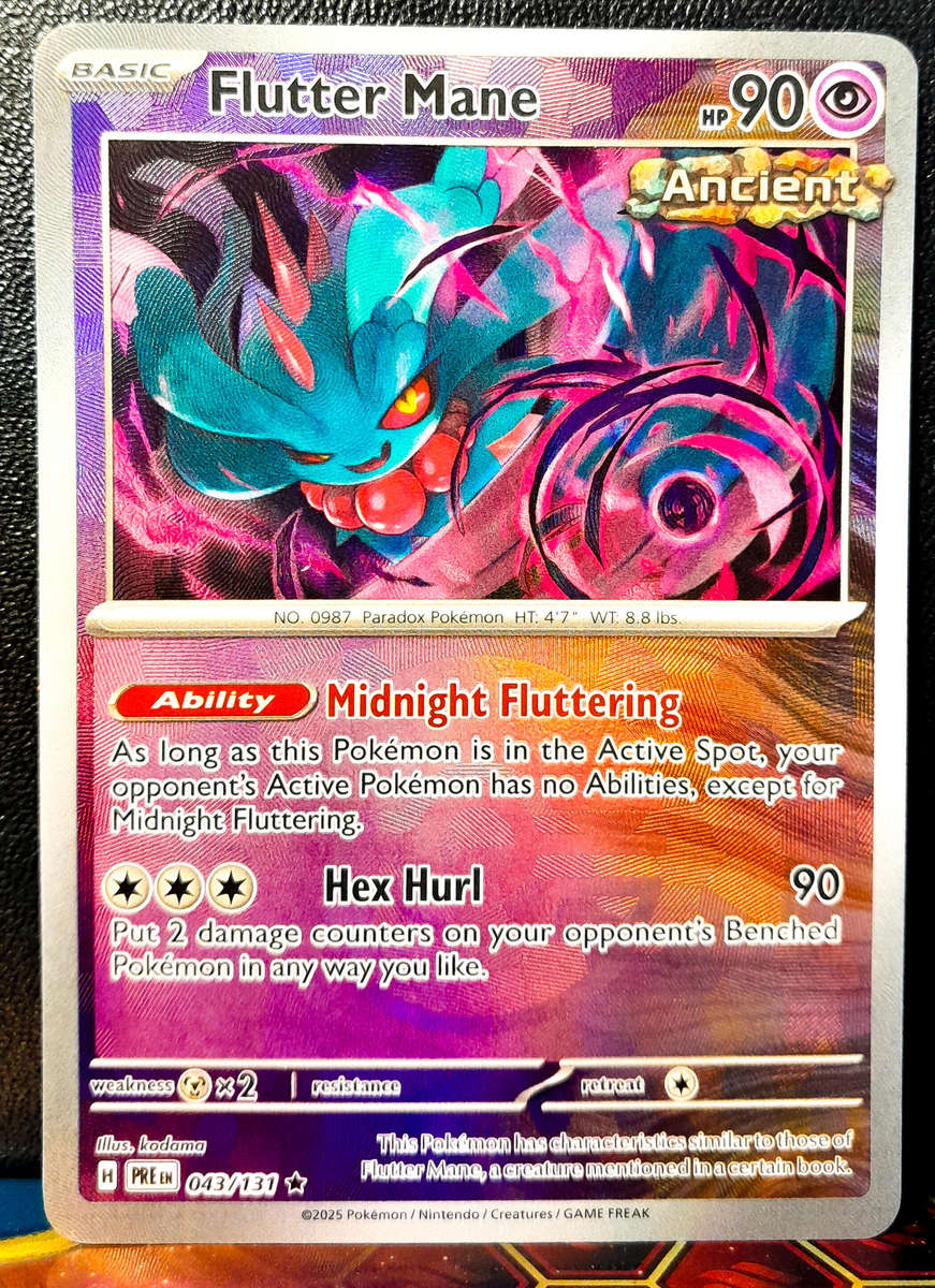 Pokemon Card - Flutter Mane 043/131 - Pokeball Holo - Textured - Prismatic Evolutions  NM