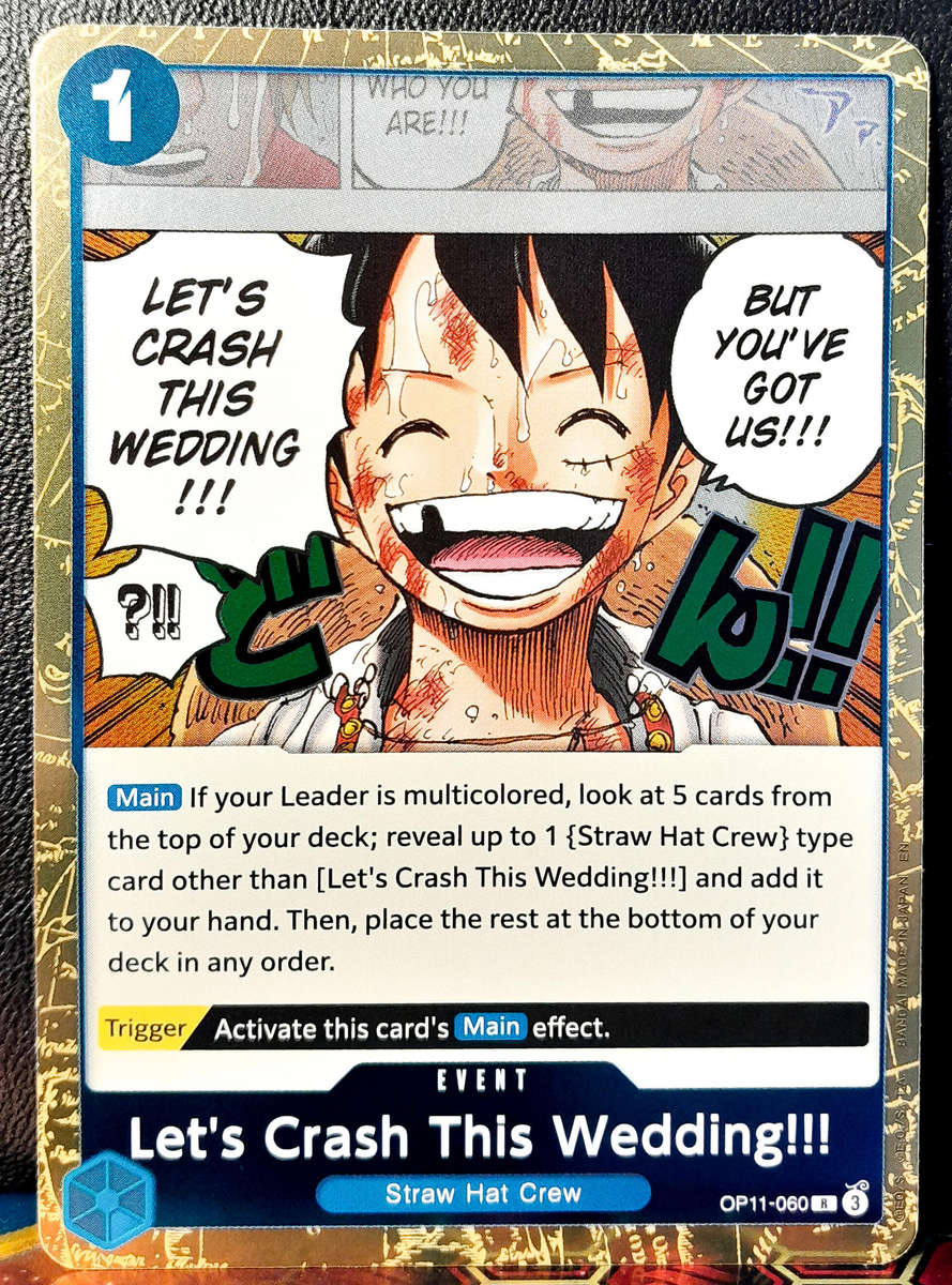 One Piece Trading Card Game - Let's Crash This Wedding OP11-060 - GOLD HOLO FOIL - NM