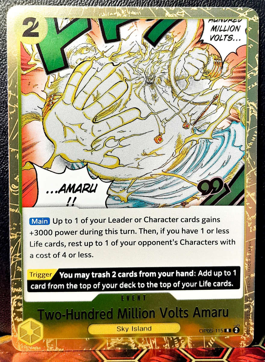 One Piece Trading Card Game - Two-Hundred Million Volts Amaru OP05-115 - GOLD HOLO FOIL - NM