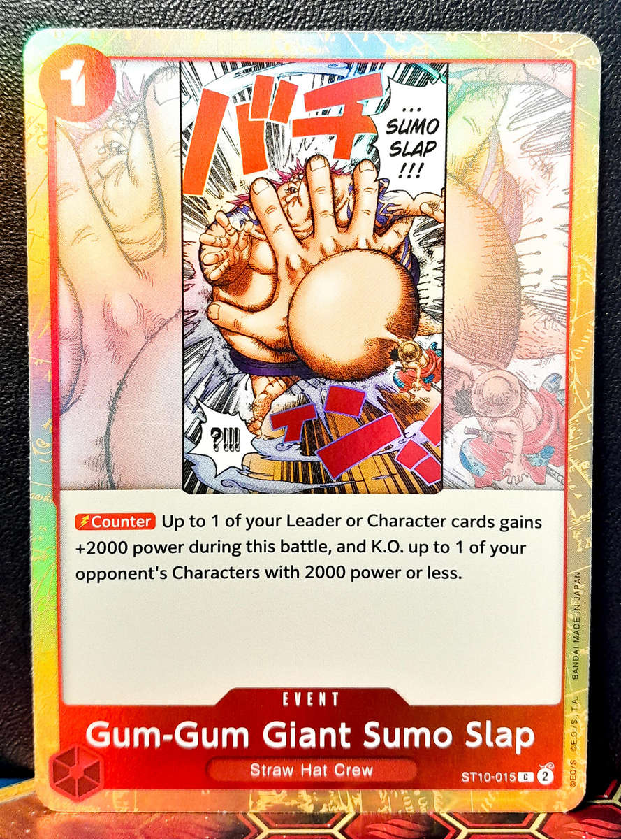 One Piece Trading Card Game - Gum-Gum Giant Sumo Slap ST10-015 - GOLD HOLO FOIL - NM