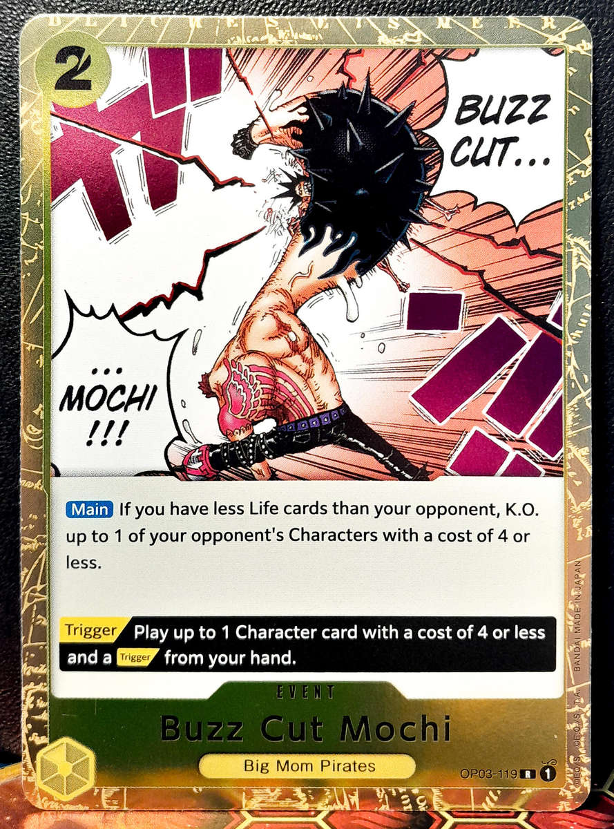 One Piece Trading Card Game - Buzz Cut Mochi OP03-119 - GOLD HOLO FOIL - NM