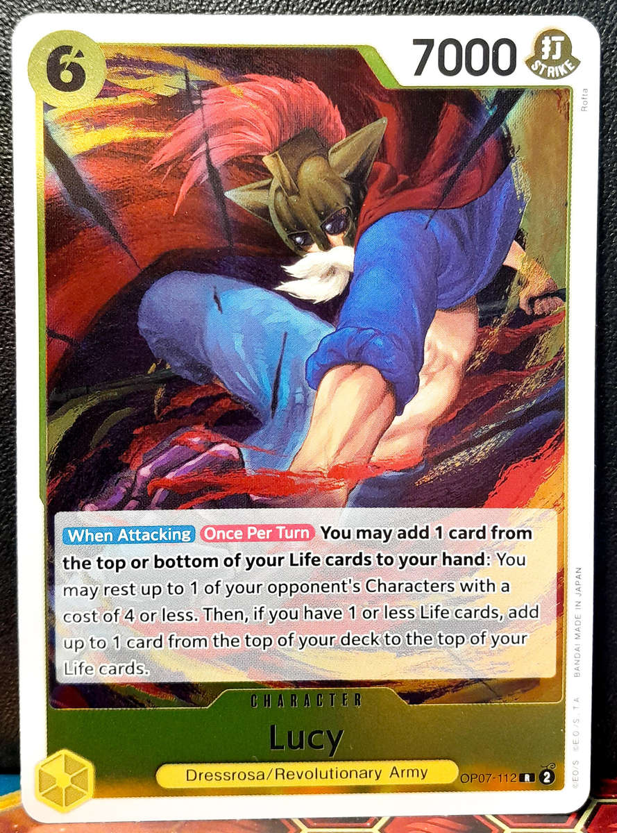 One Piece Trading Card Game - Lucy OP07-112 - FOIL RARE  - NM