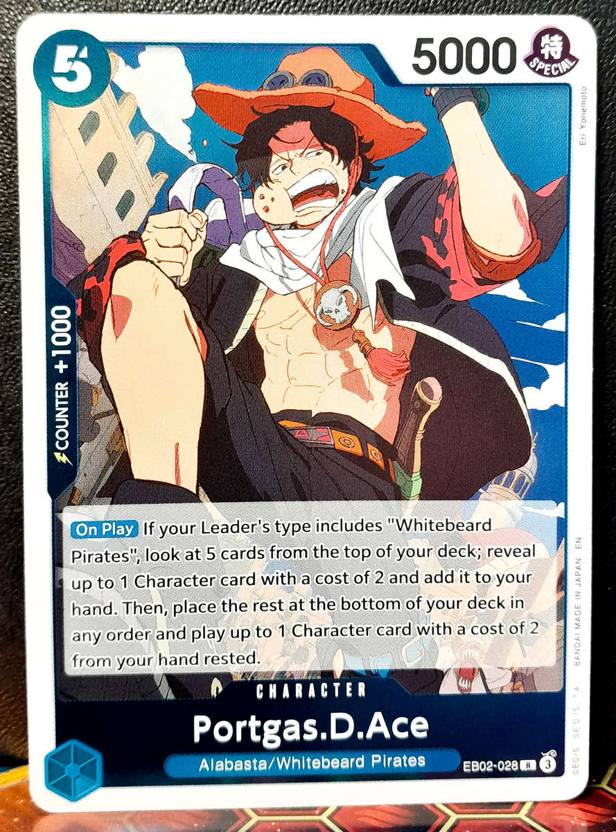 One Piece Trading Card Game - Portgas.D.Ace EB02-028 - FOIL RARE  - NM