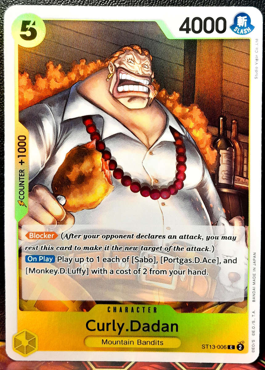 One Piece Trading Card Game - Curly. Dadan ST13-006 - FOIL RARE  - NM