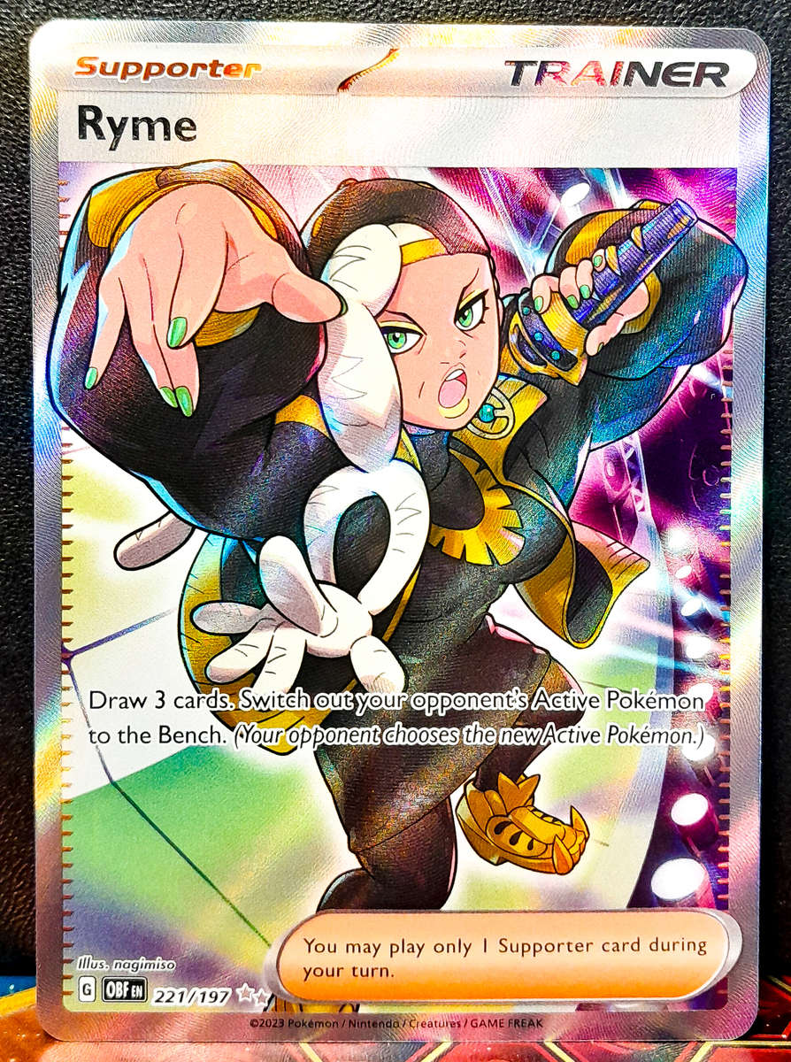 Pokemon Card - Ryme 221/197 - Holofoil Full Art Trainer - Obsidian Flames