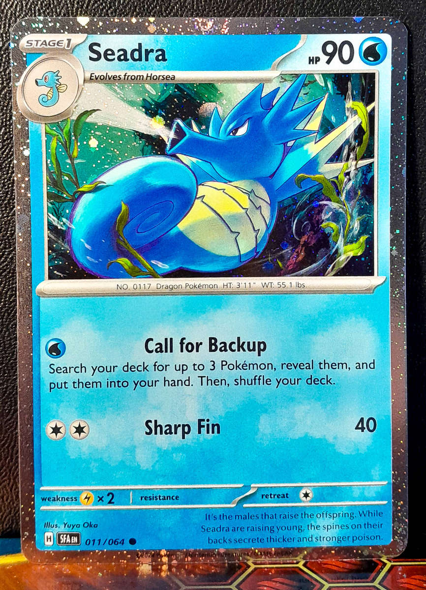 Pokemon Card - Seadra 011/064 - Cosmo Holofoil -  Shrouded Fable NM