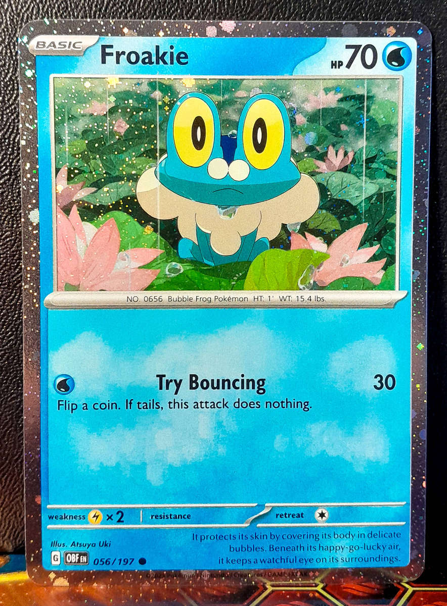 Pokemon Card - Froakie 056/197 - Cosmo Holofoil - Obsidian Flames