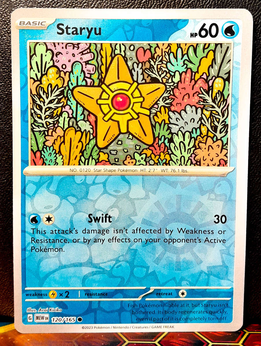 Pokemon Card - Staryu 120/165 - Reverse Holofoil - Pokemon 151 - NM