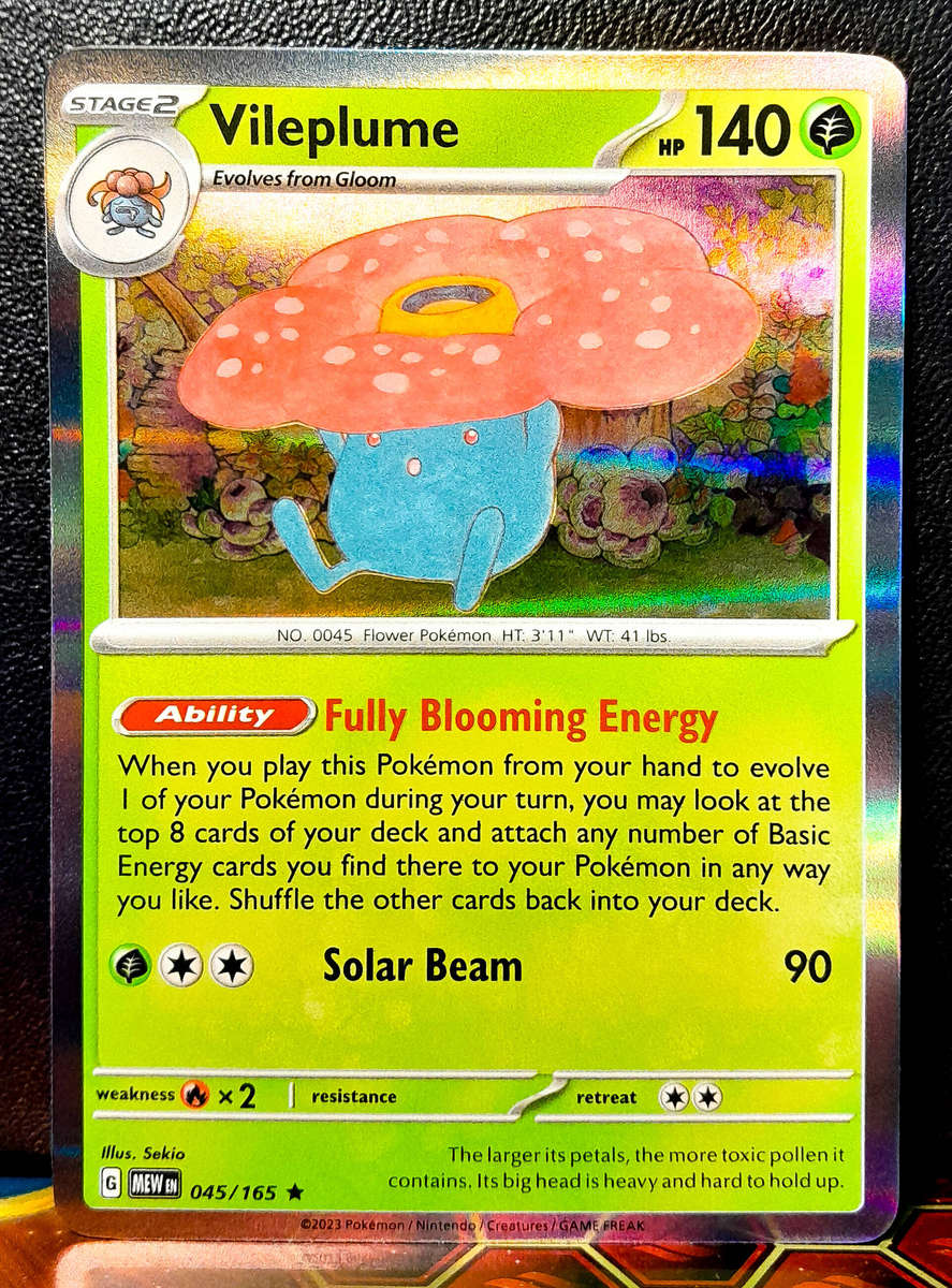 Pokemon Card - Vileplume 045/165 - Holofoil RARE - Pokemon 151 - NM